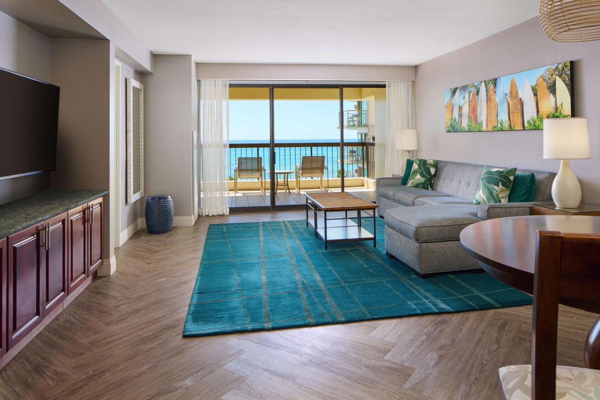 Aston Waikiki Beach Tower Honolulu Exterior foto Living room